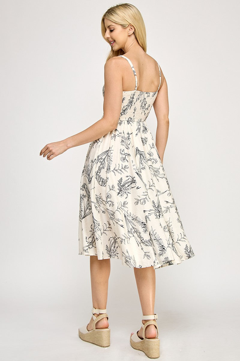 Botanical Midi Dress