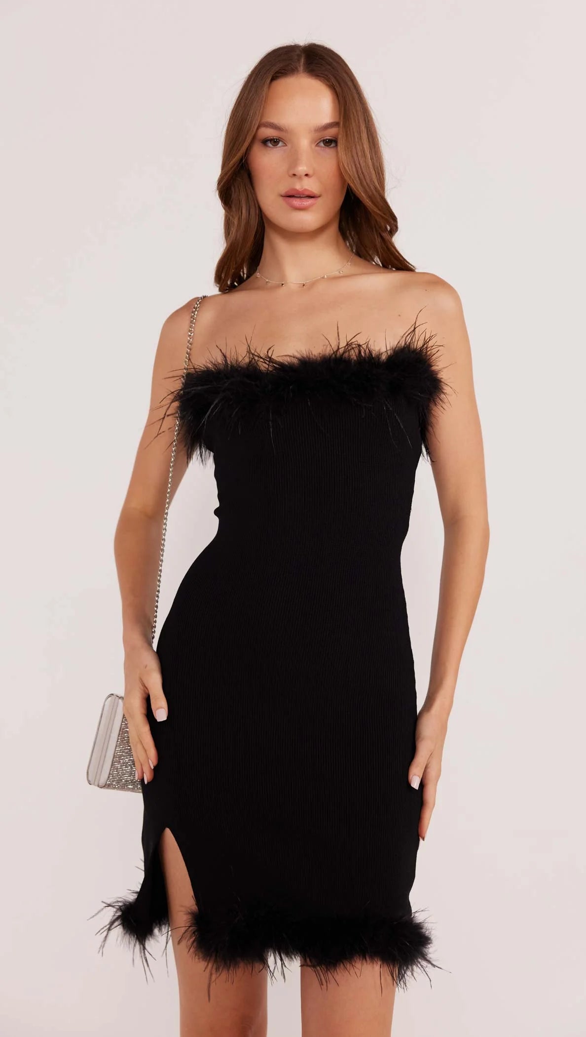 Aster Feather Mini Dress