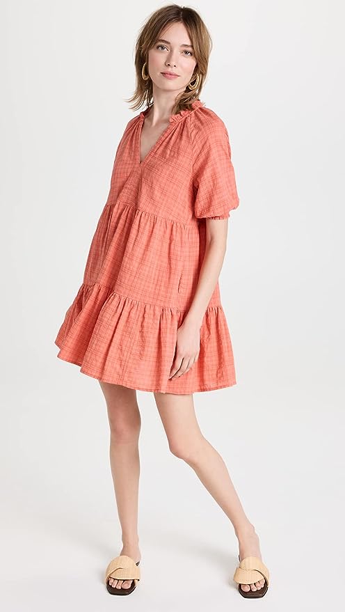 Coral Babydoll Dress
