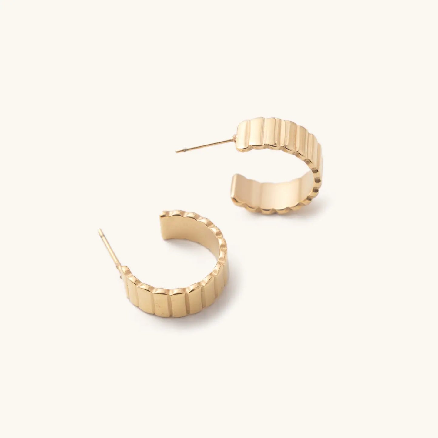 Dylan Rigged Gold Hoops
