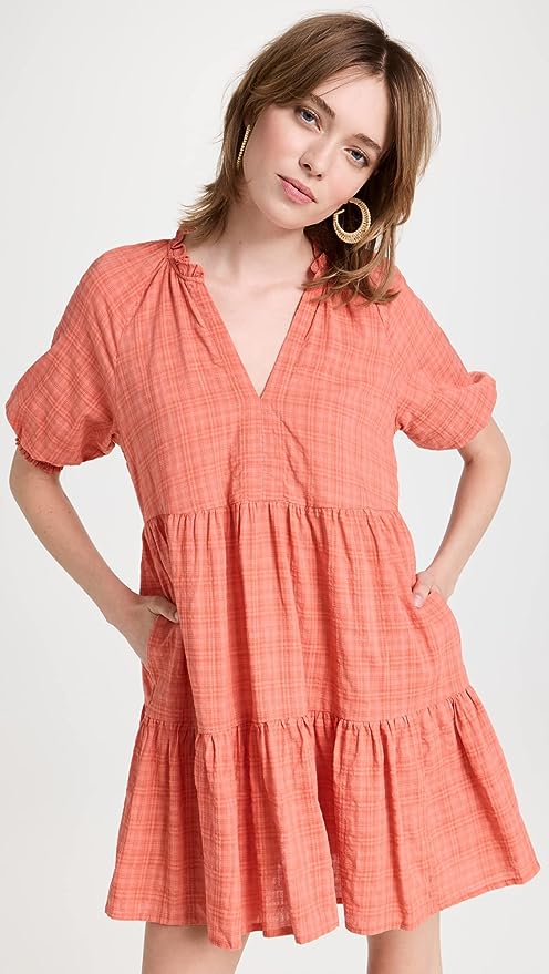 Coral Babydoll Dress