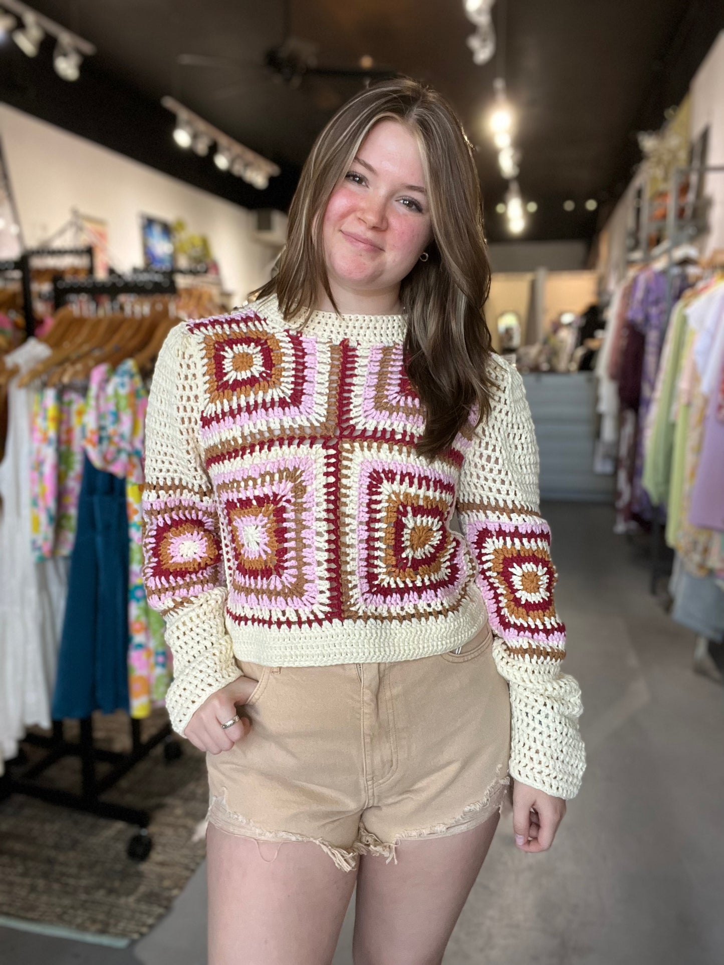 Norah Crochet Sweater