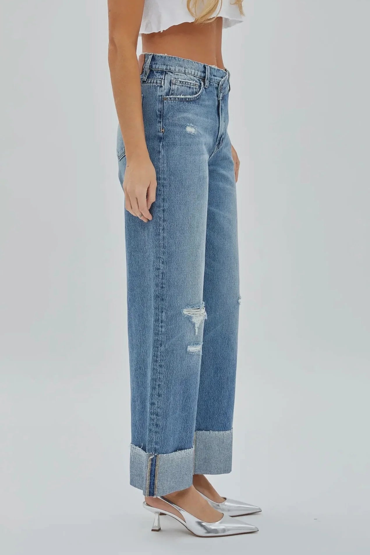 Logan Cross Waist Jeans