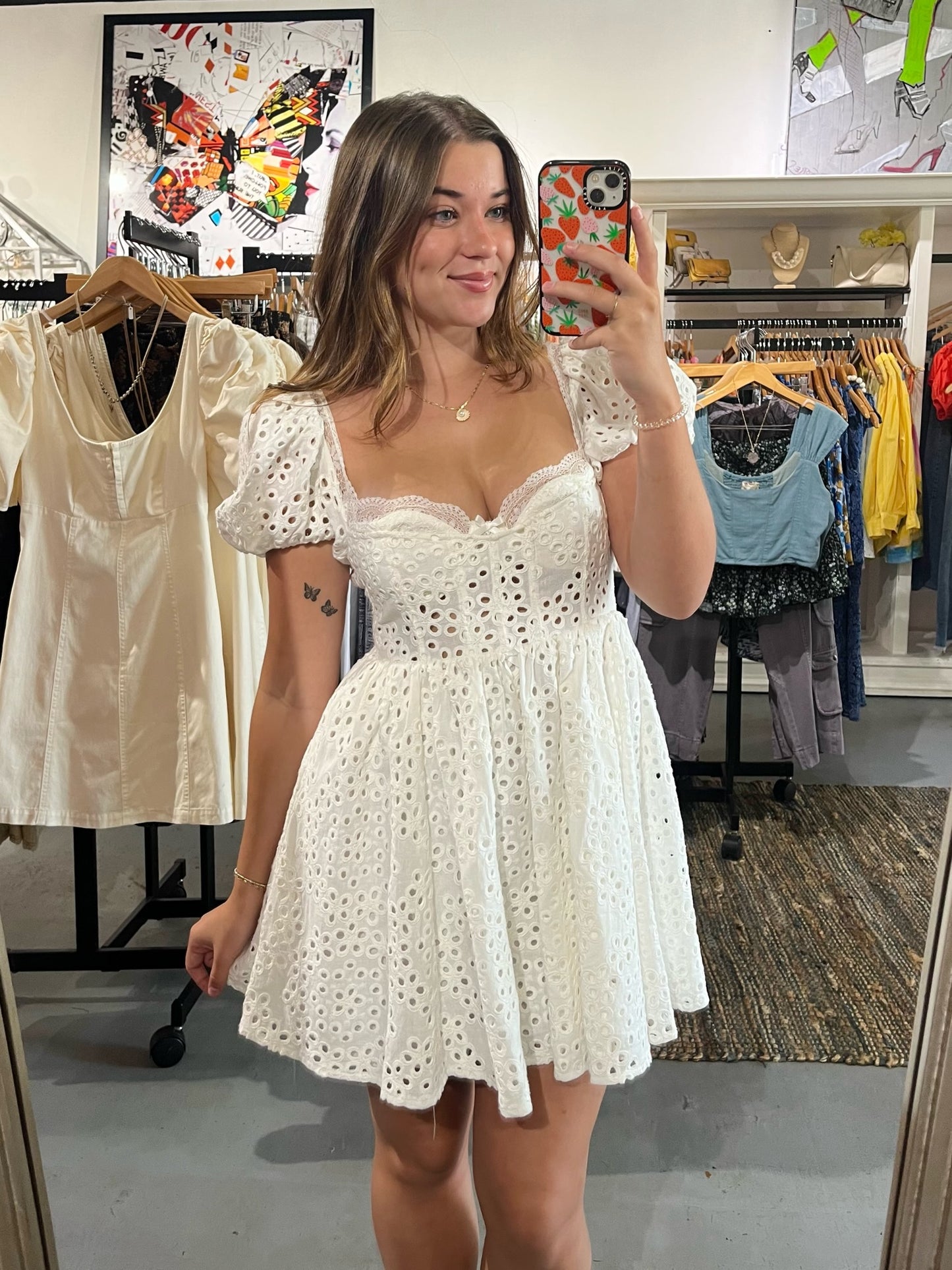 Becca Eyelet Dress