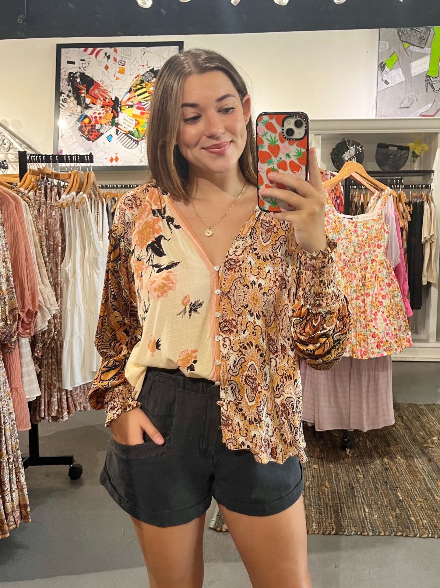 Jaclyn Button Top
