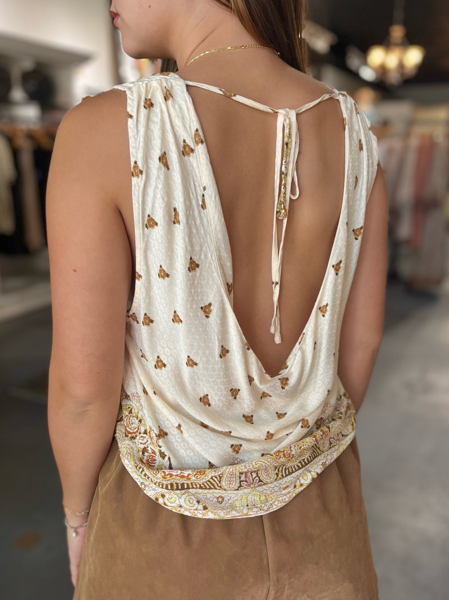 Ivory Cowl Neck Top