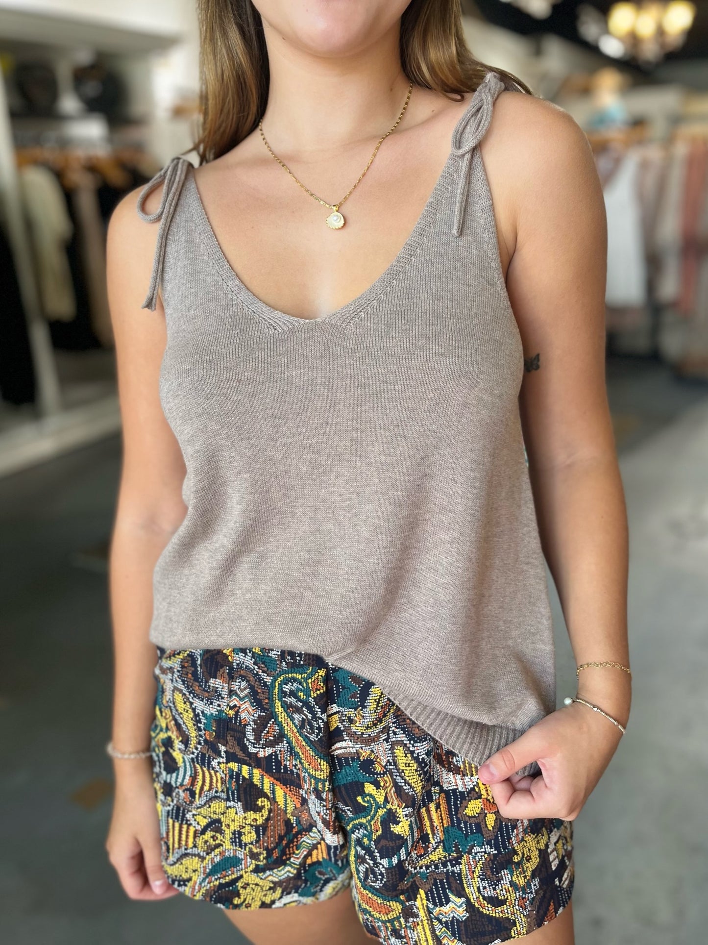Camel Sweater Tank