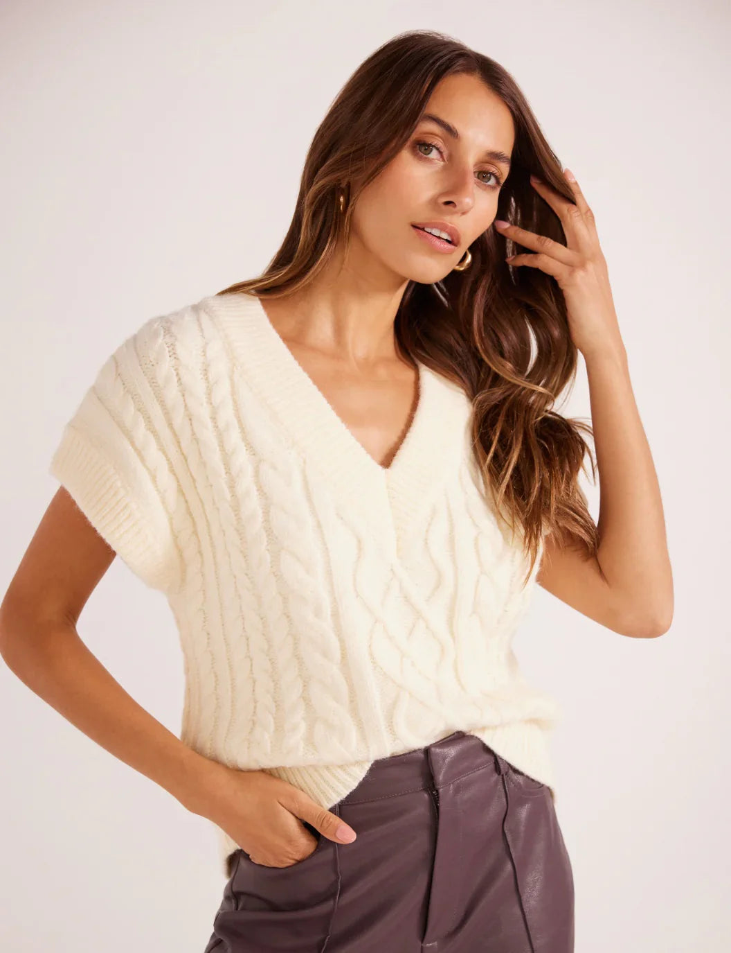 Esther Cable Knit Vest