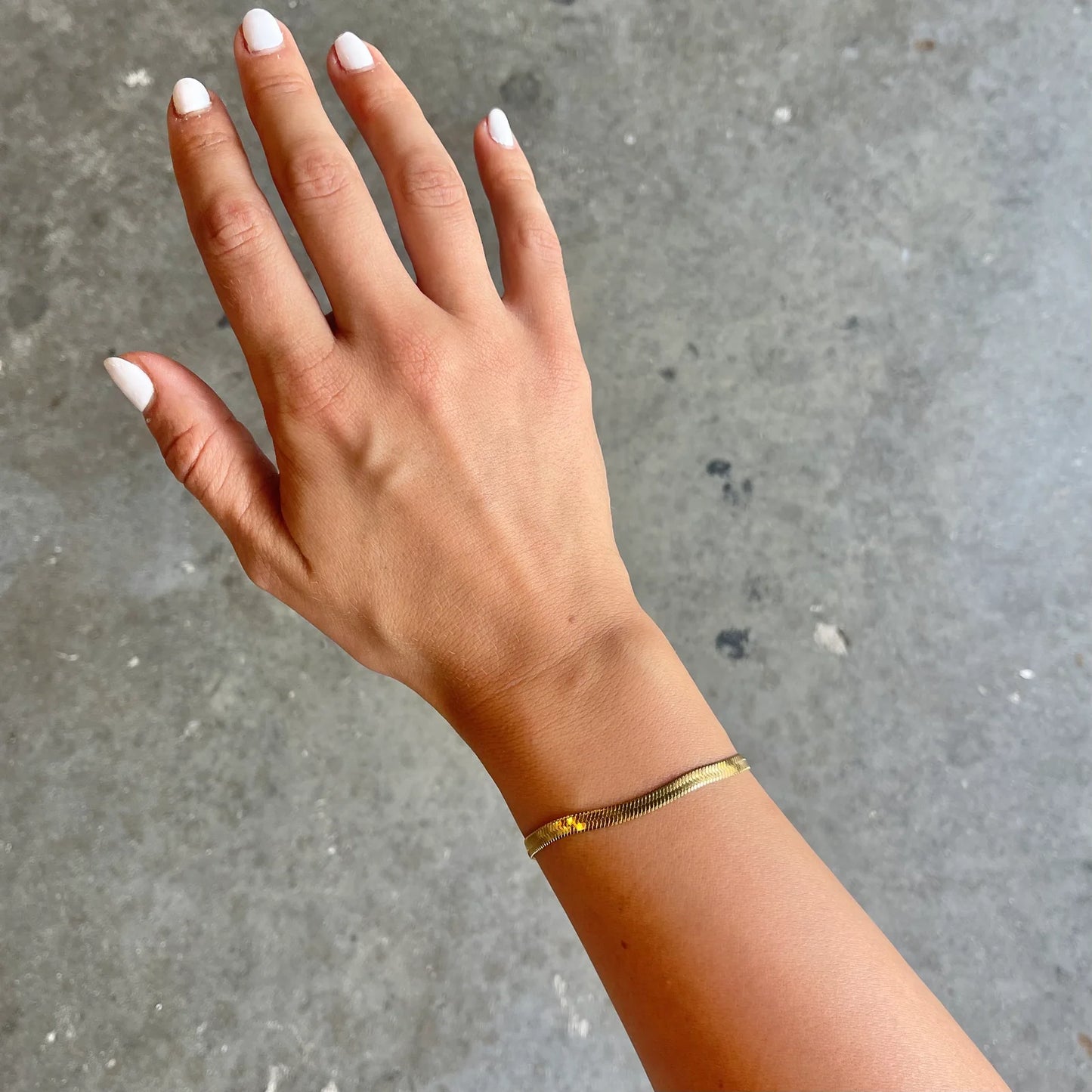 Gold Herringbone Bracelet