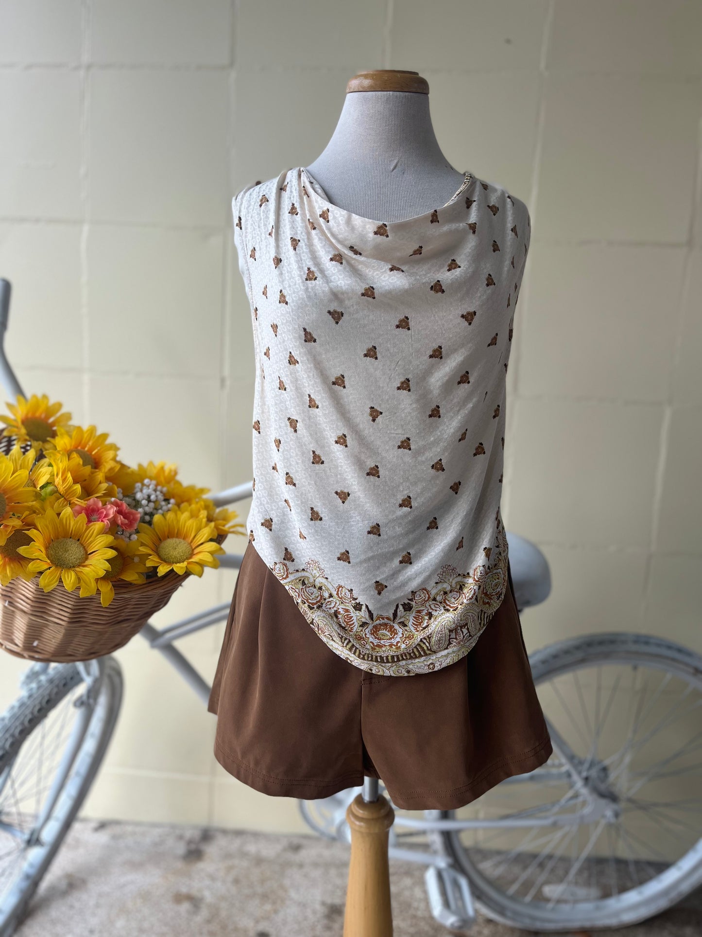 Ivory Cowl Neck Top