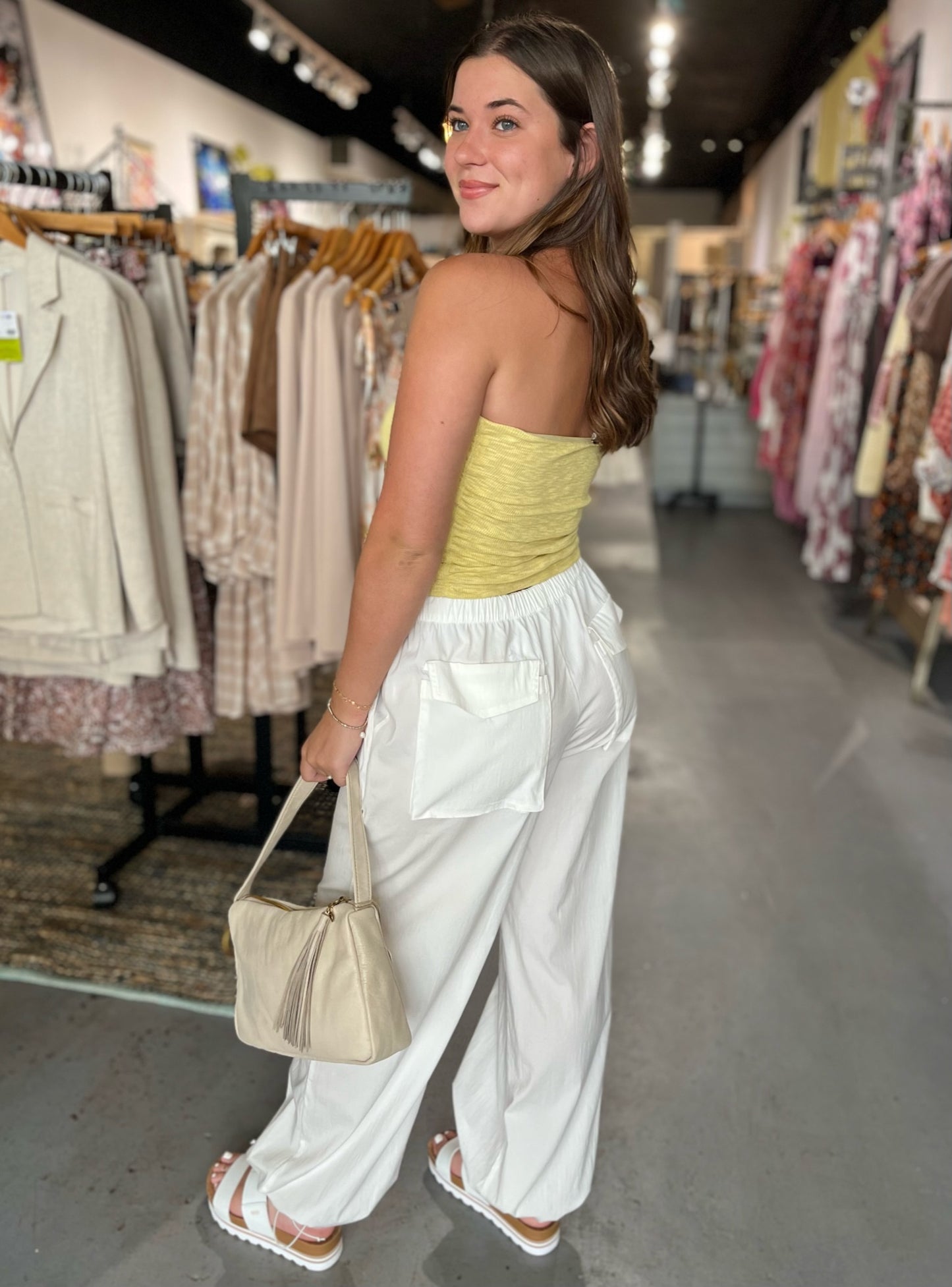 Green Bandeau Top