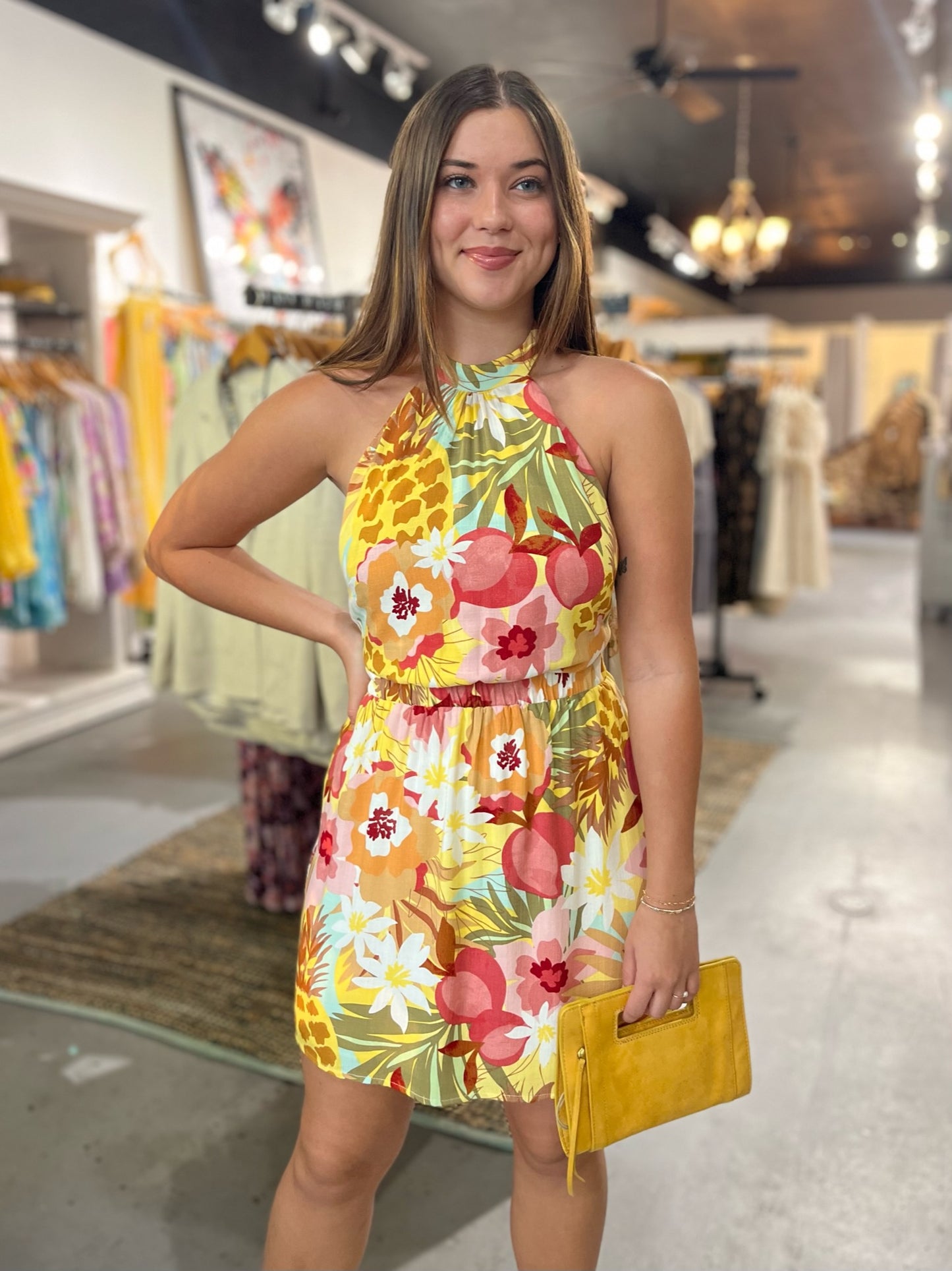 Tropical Halter Dress