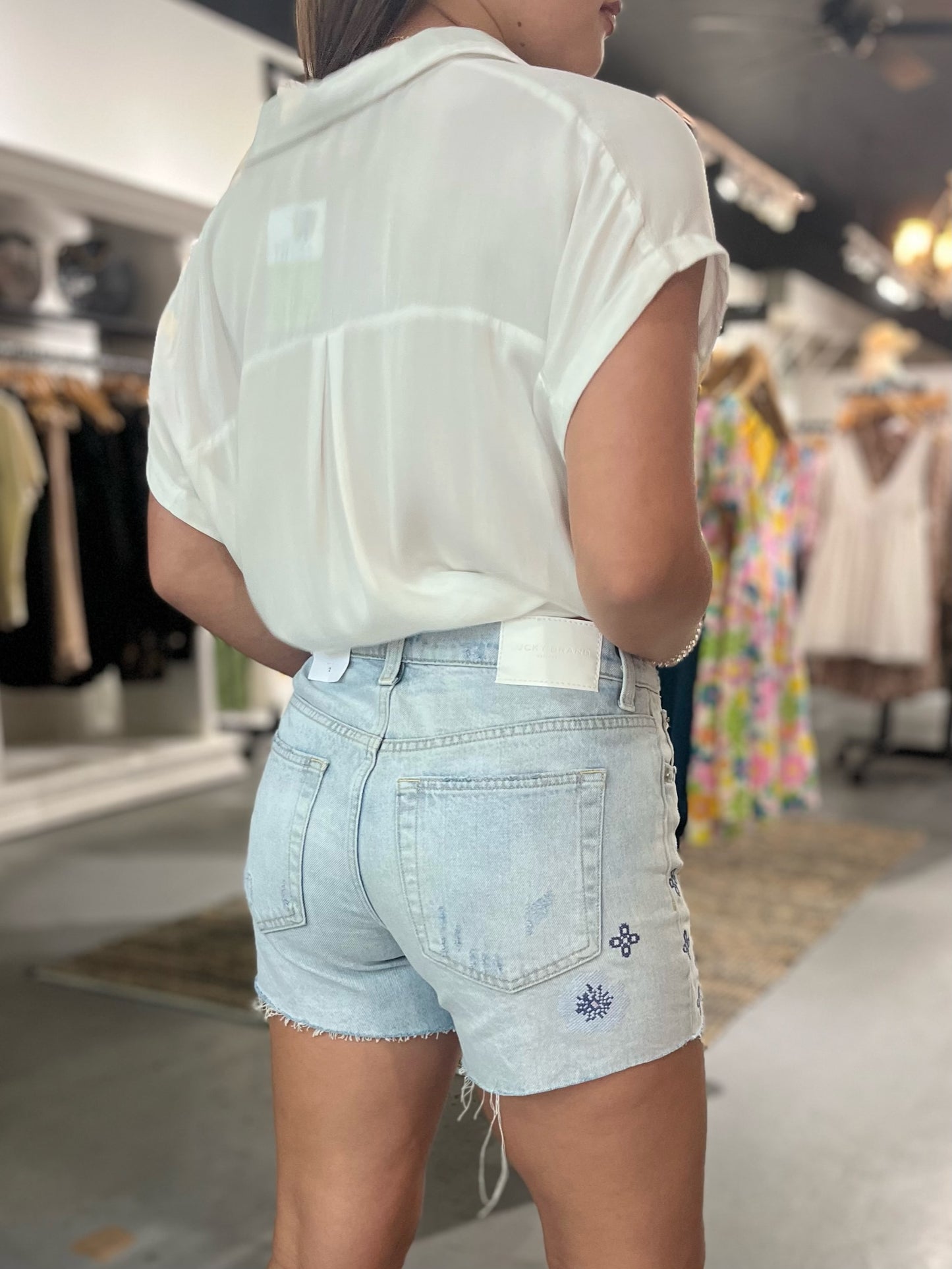 Lucky Brand Embroidered Shorts