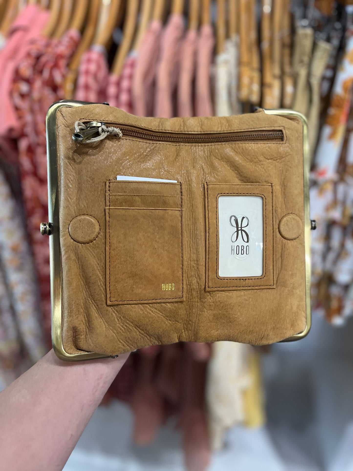 HOBO Lauren Clutch Wallet - Whiskey