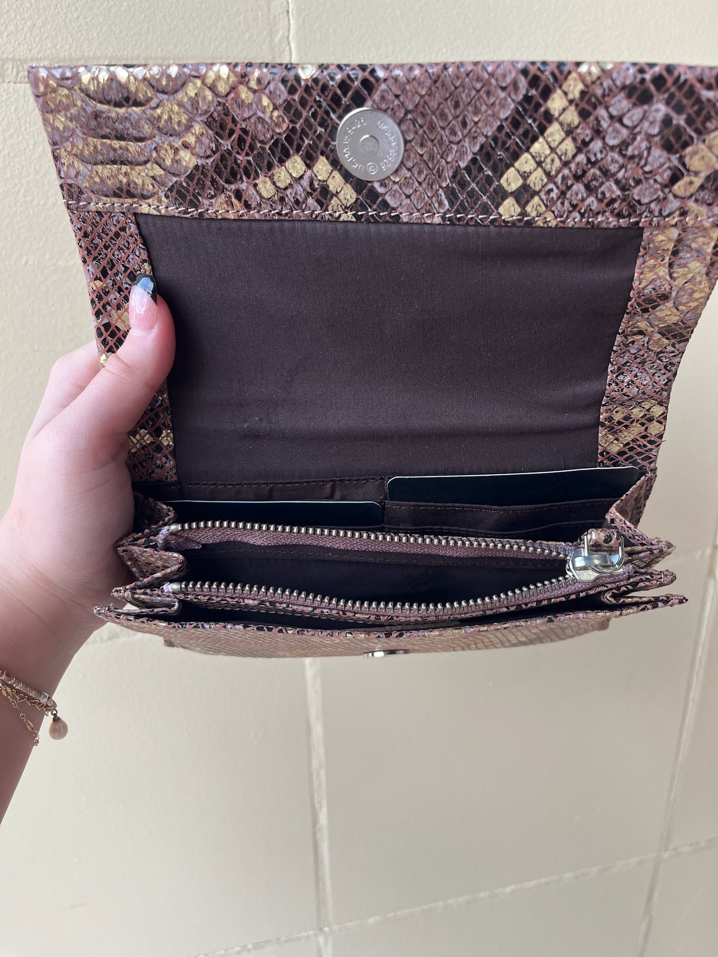 Latico Gold Snake Wallet