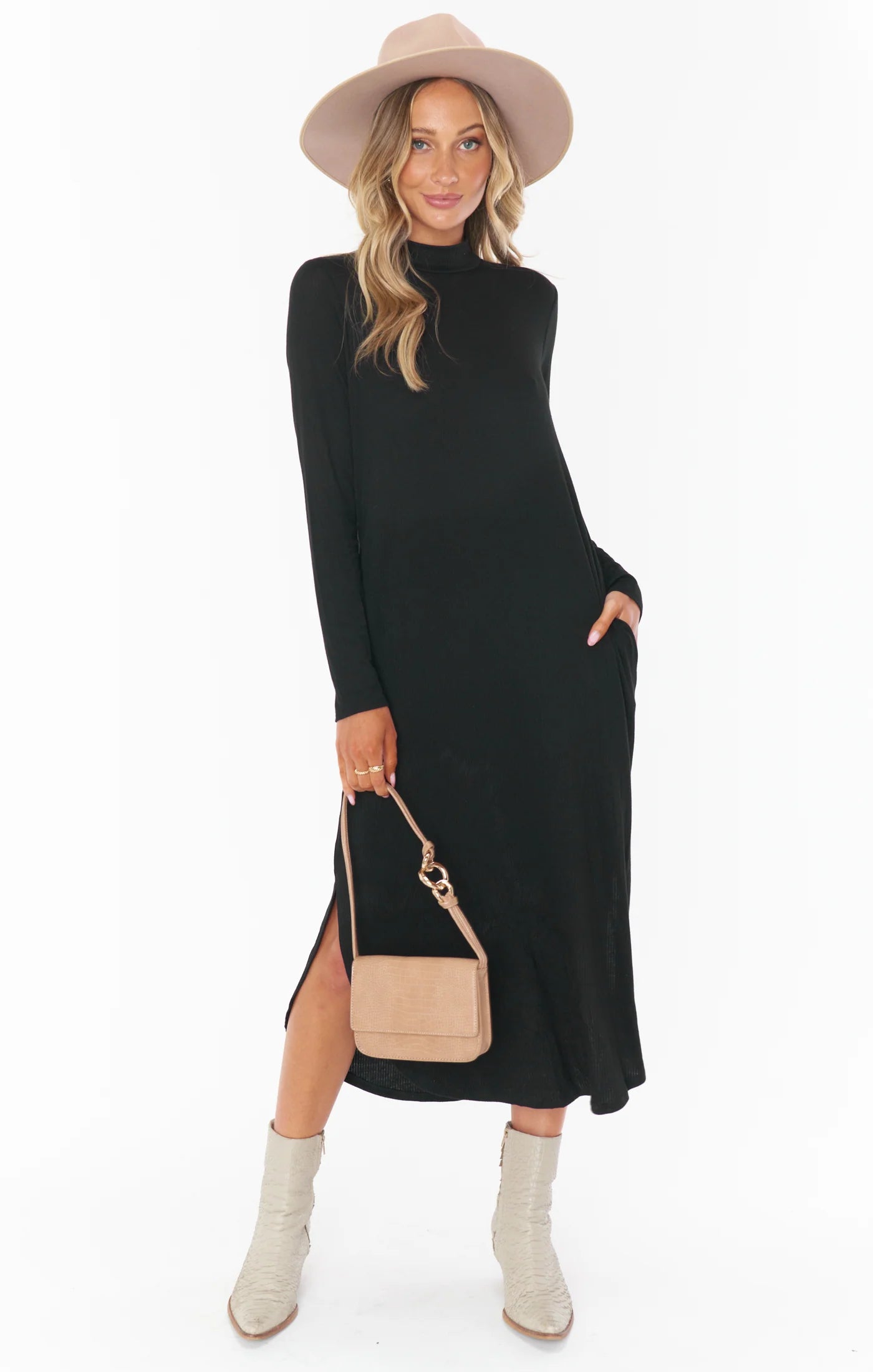 Sutton Midi Dress - Black