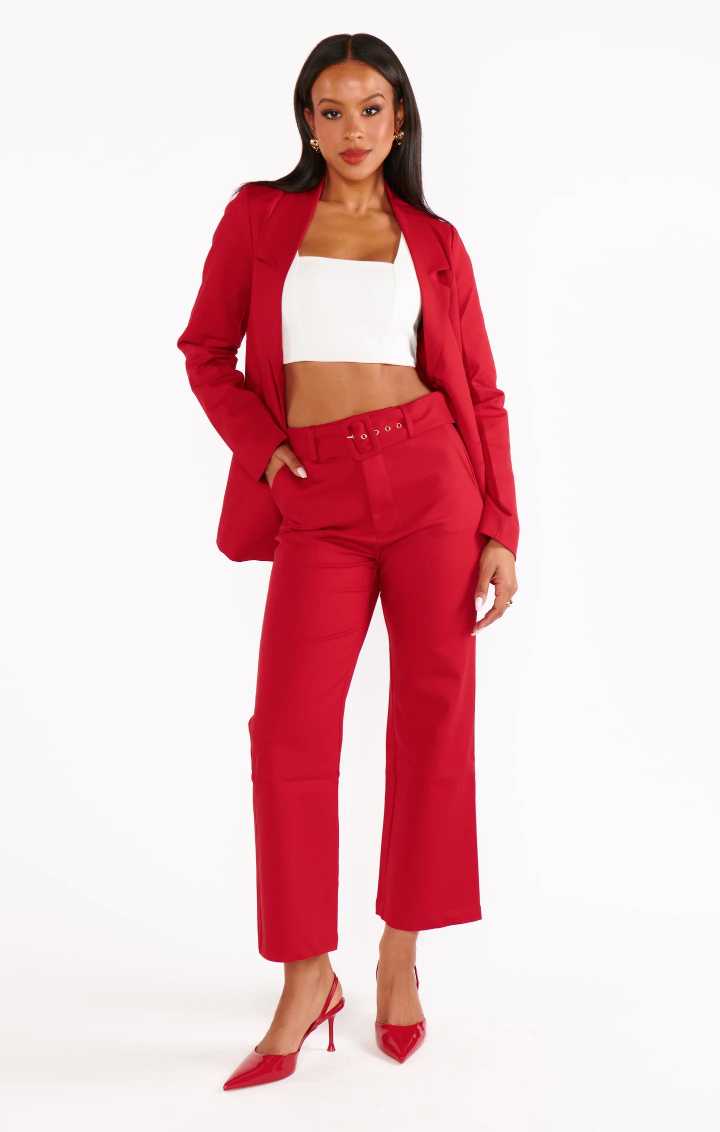 DJ Cropped Red Pants