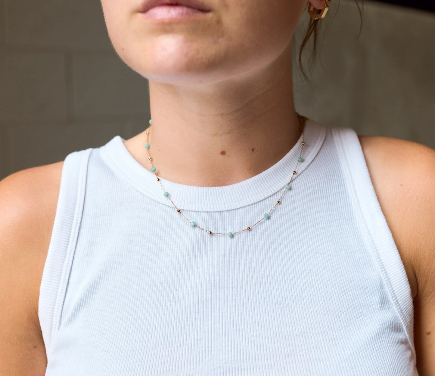 Camille Mint Opal Necklace