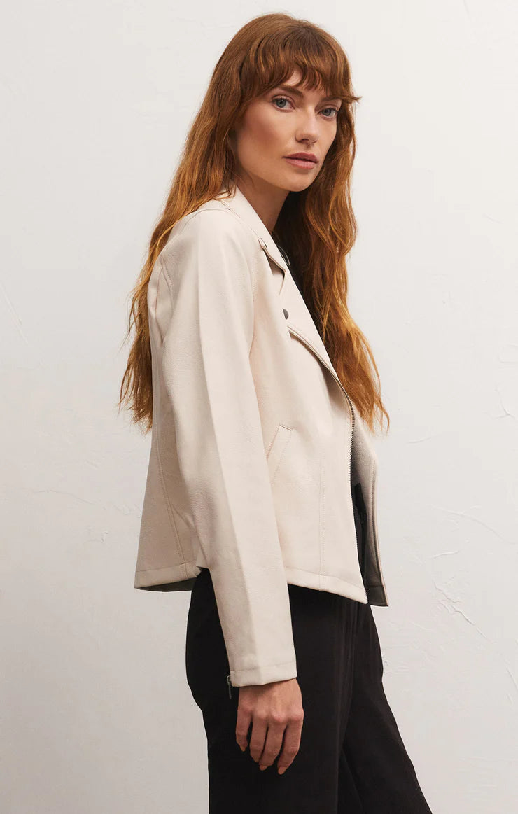Trina Faux Leather Moto Jacket