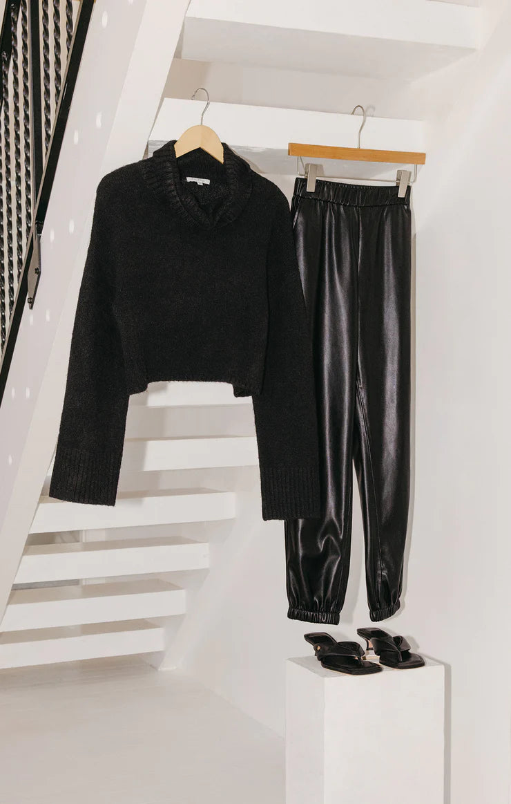 Lenora Faux Leather Joggers