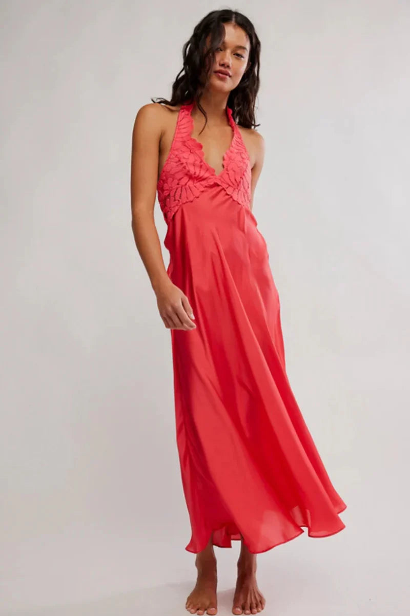 Petal Party Midi Slip Dress