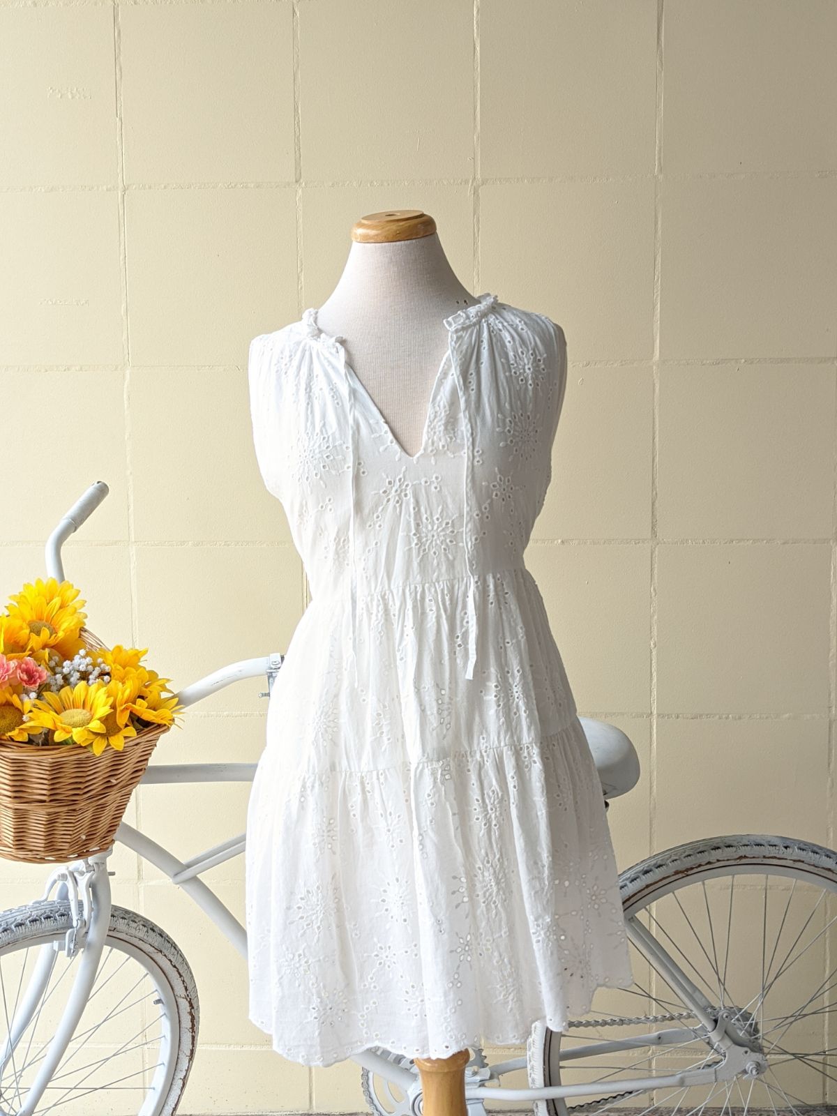 White Eyelet Papaya Dress