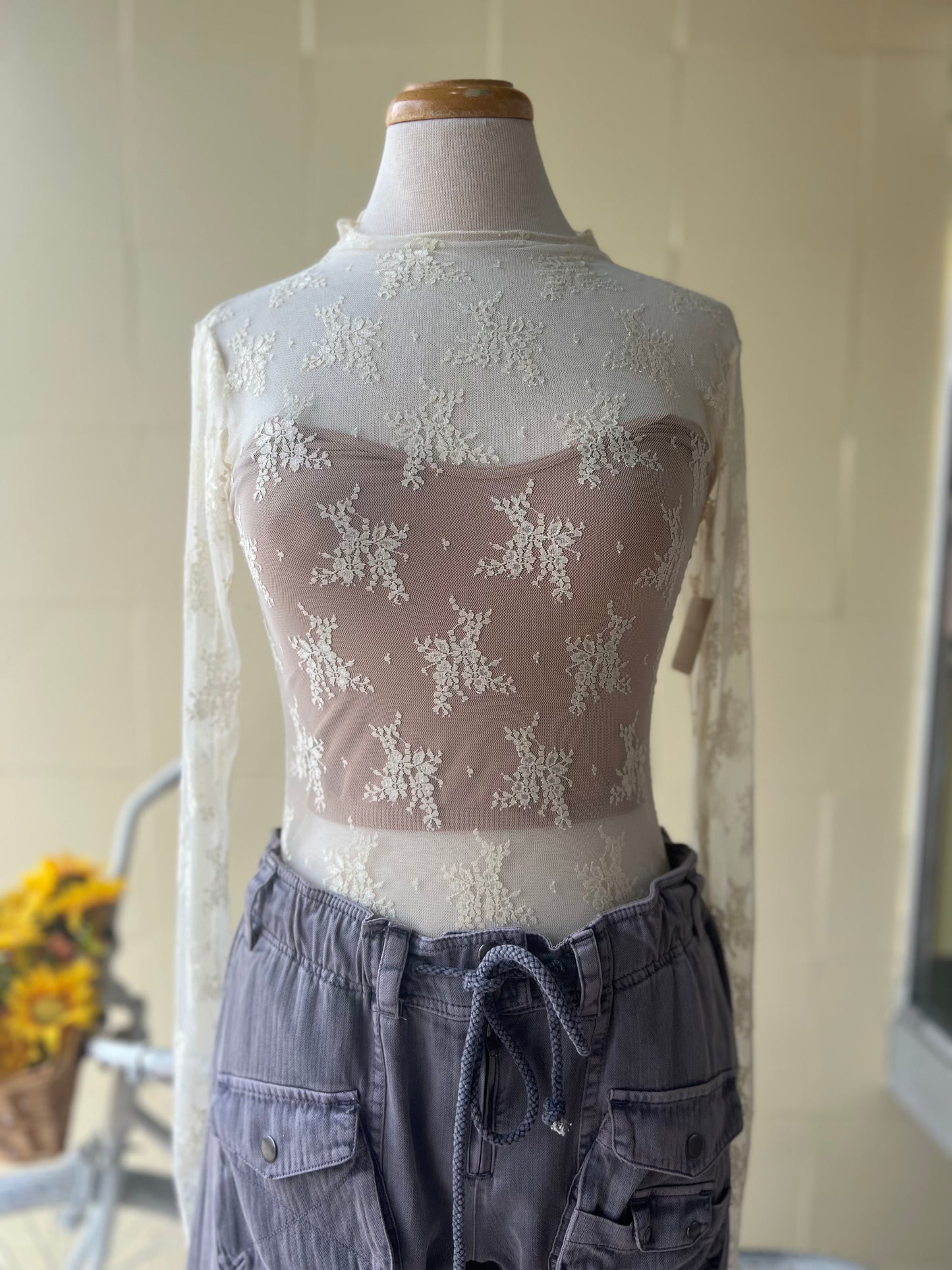 Lady Lux Layering Top - Cream