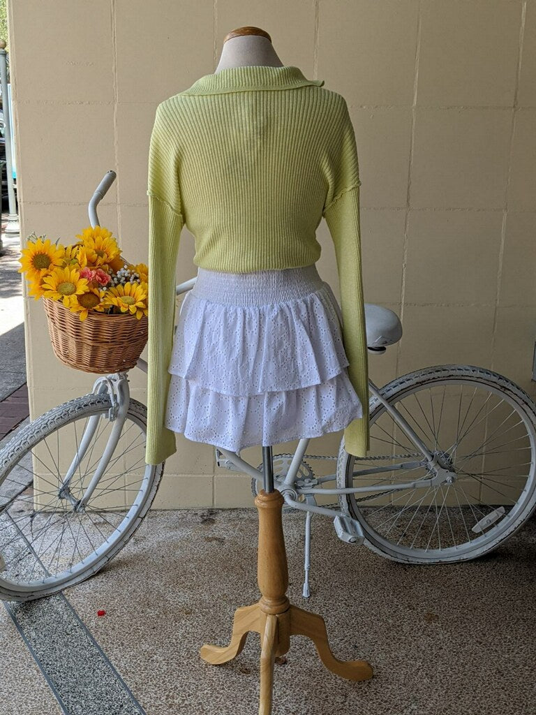 White Eyelet Skirt