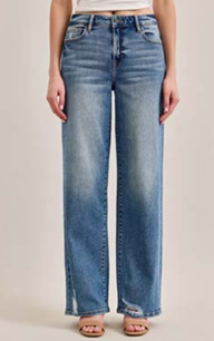 Dark Vintage Clean Stretch Dad Jean