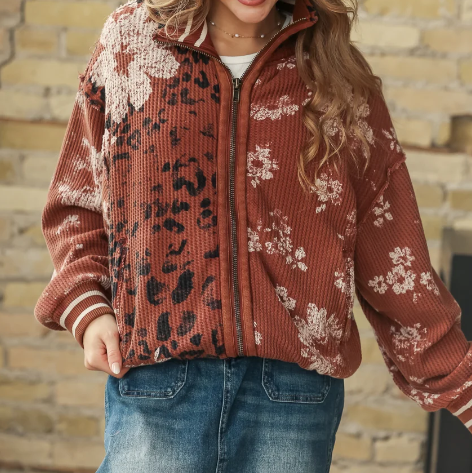 Print Mix Cardi - Whisper Pink- Free People