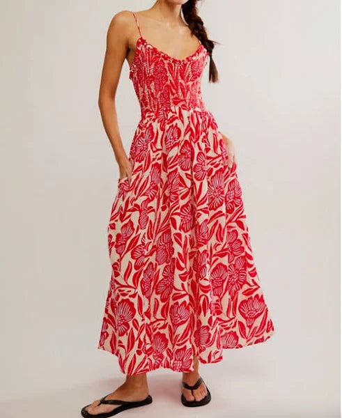 Sweet Nothings Midi Dress - Gardenia
