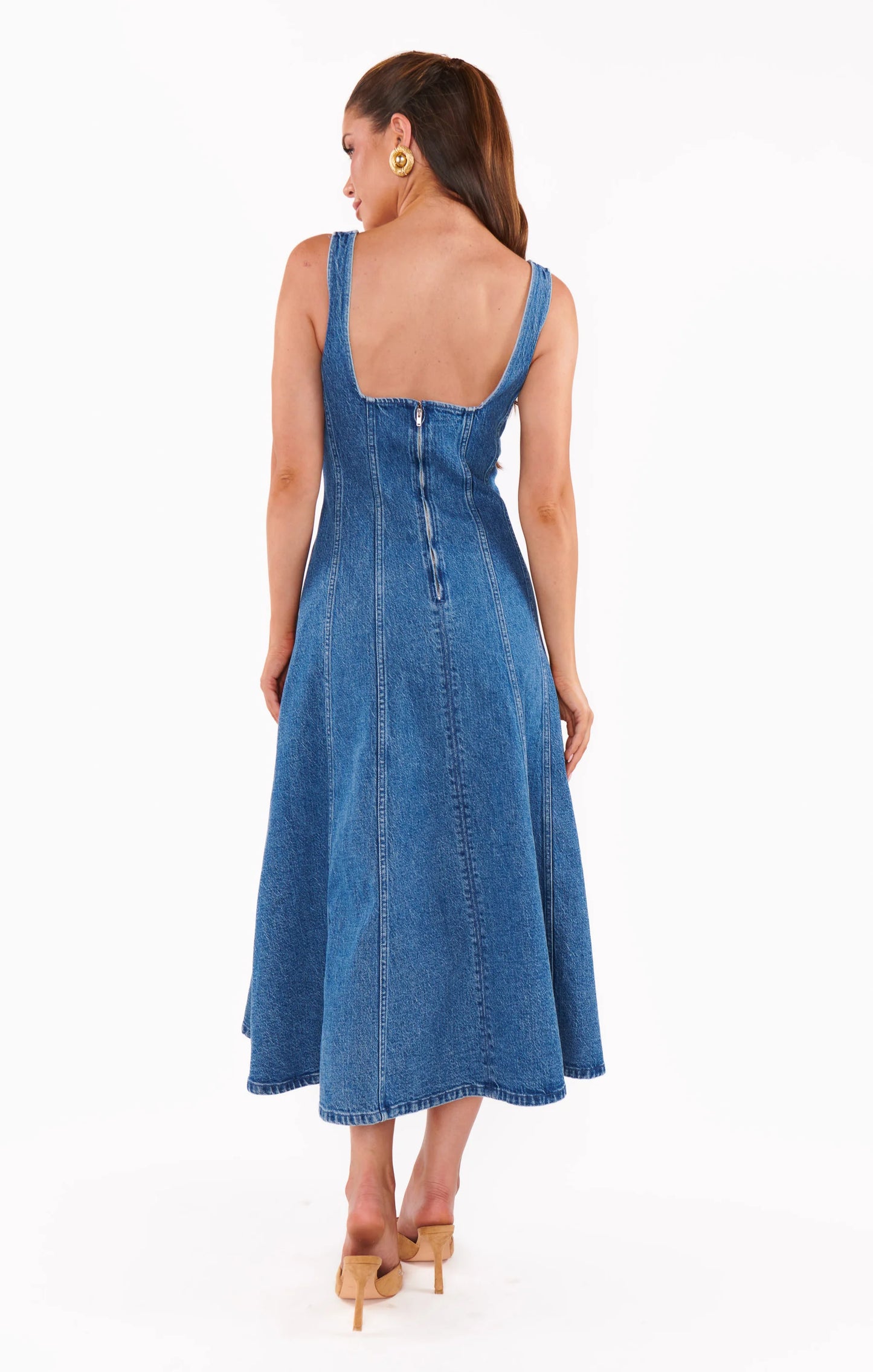 Denim Prim Midi Dress