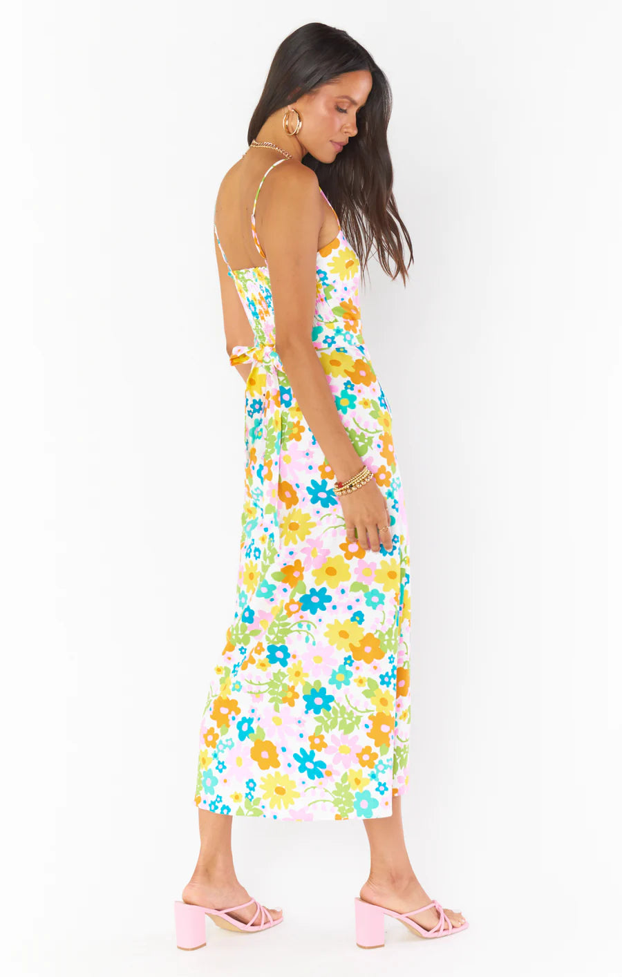 Amalfi Coast Midi Dress - Petal Pop