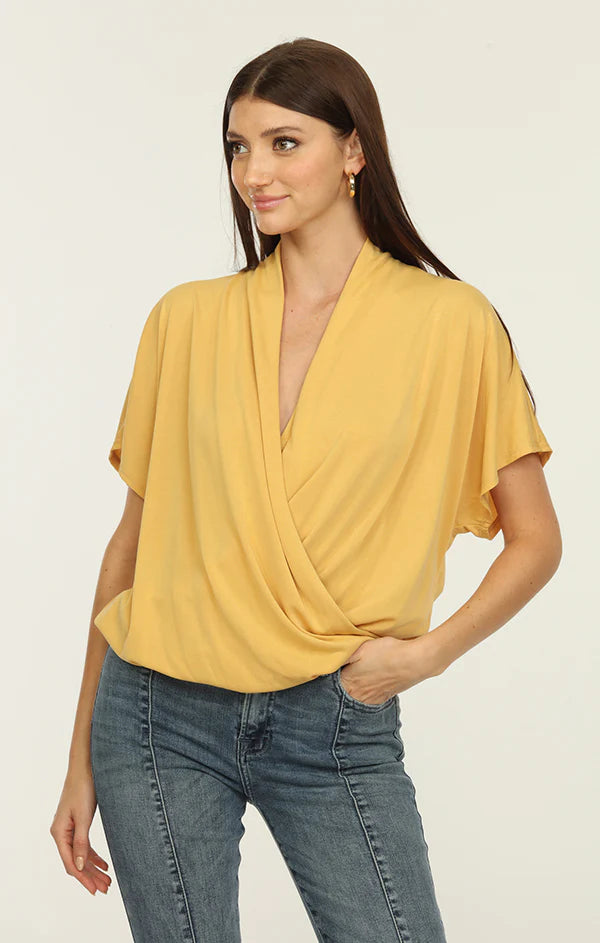 Cupro Mustard Top