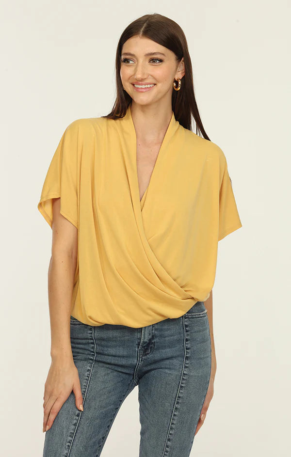 Cupro Mustard Top