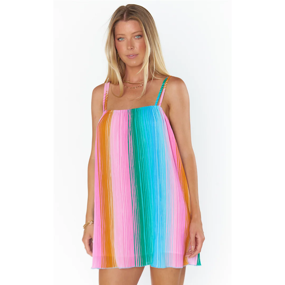 Sicily Dress - Ombre Pleated