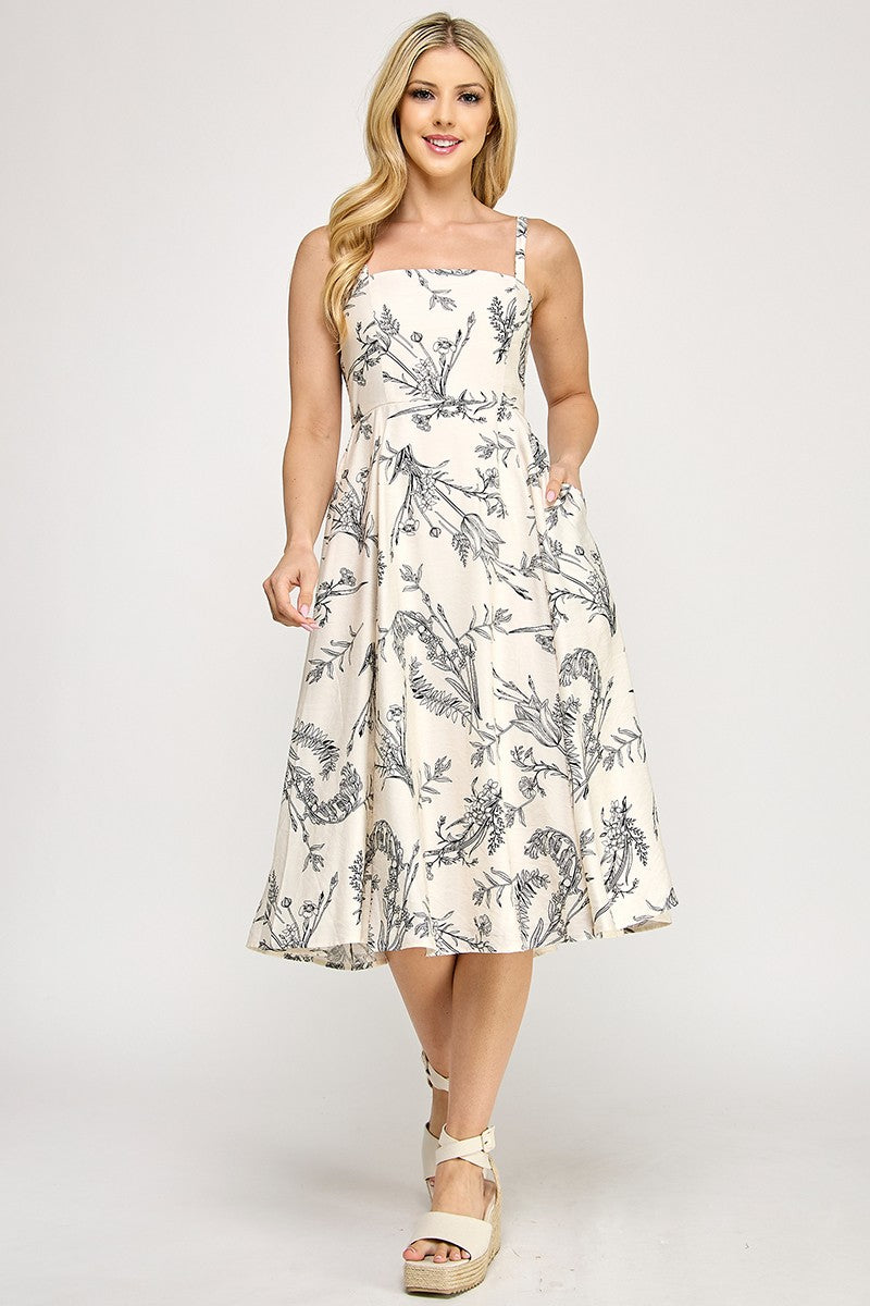 Botanical Midi Dress