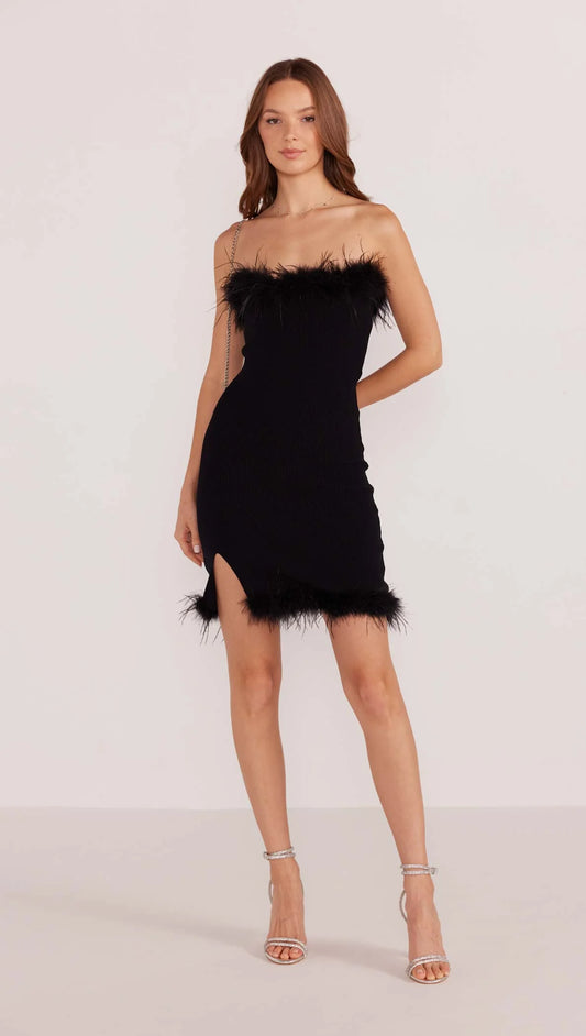 Aster Feather Mini Dress