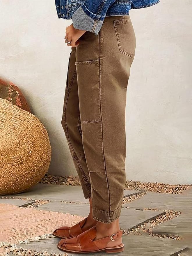 Olive Barrel Pants