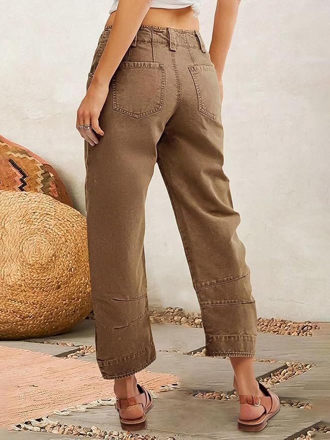 Olive Barrel Pants