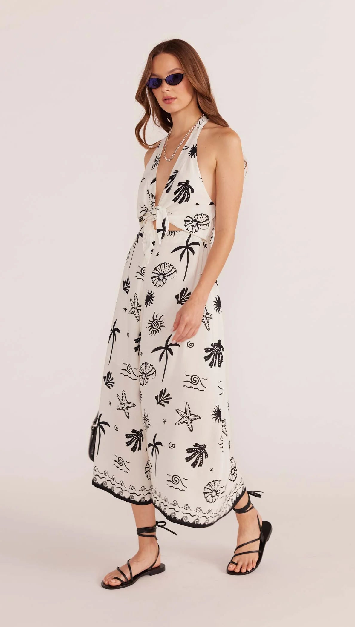 Shell Halter Midi Dress