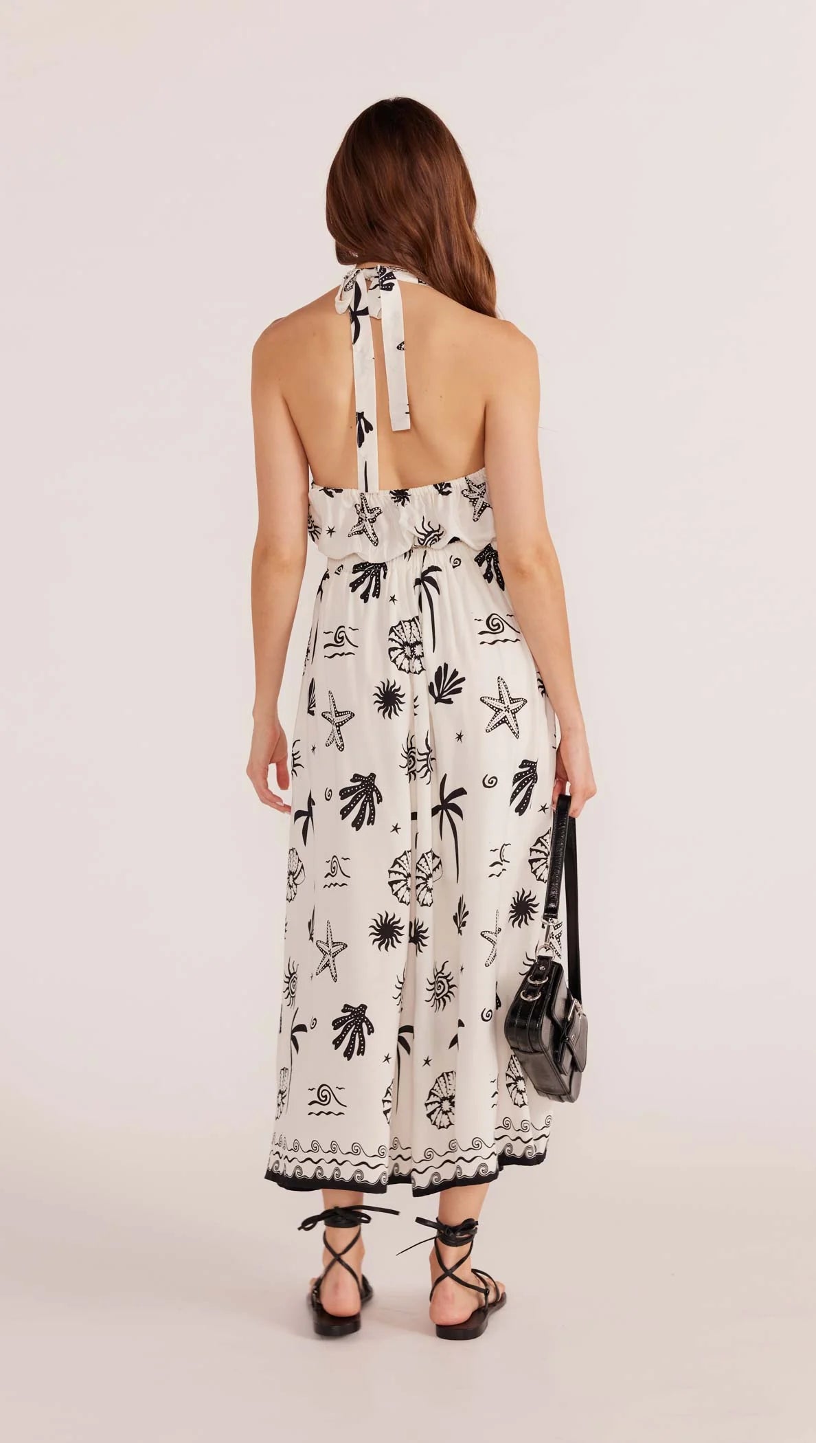 Shell Halter Midi Dress