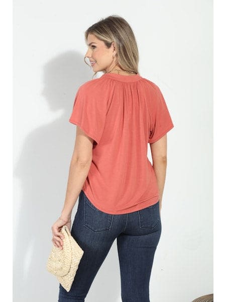 Aragon Flutter Sleeve Top