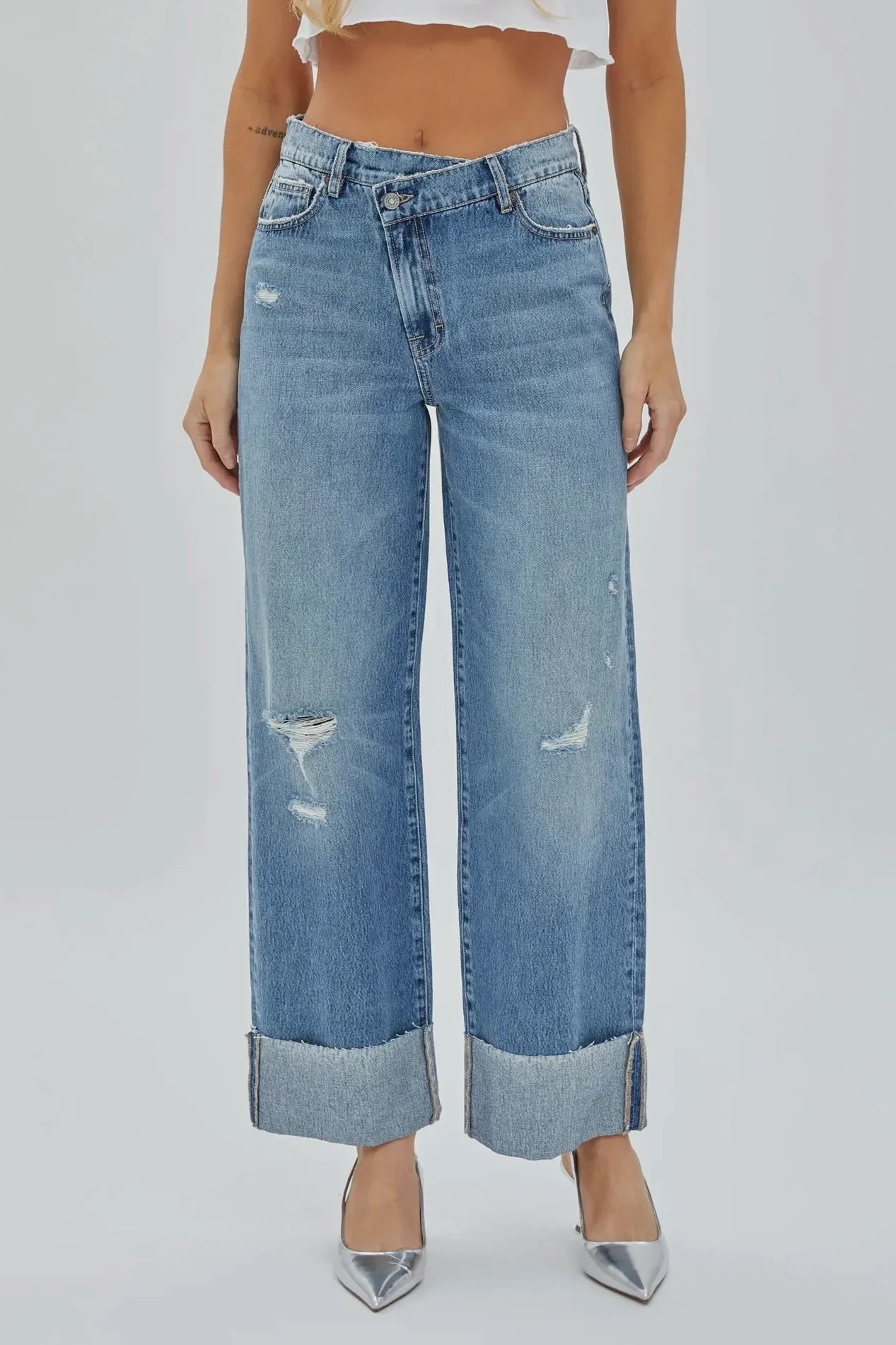 Logan Cross Waist Jeans