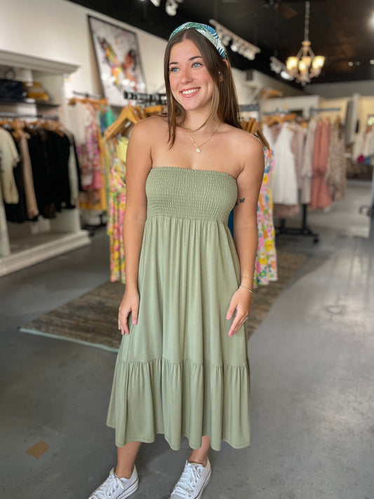 Olive Maxi Skirt/Dress