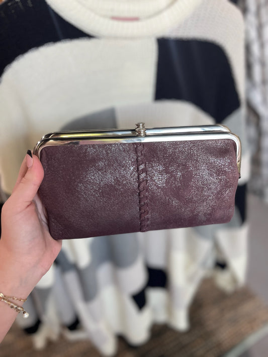 HOBO Lauren Clutch Wallet - Plum Graphite