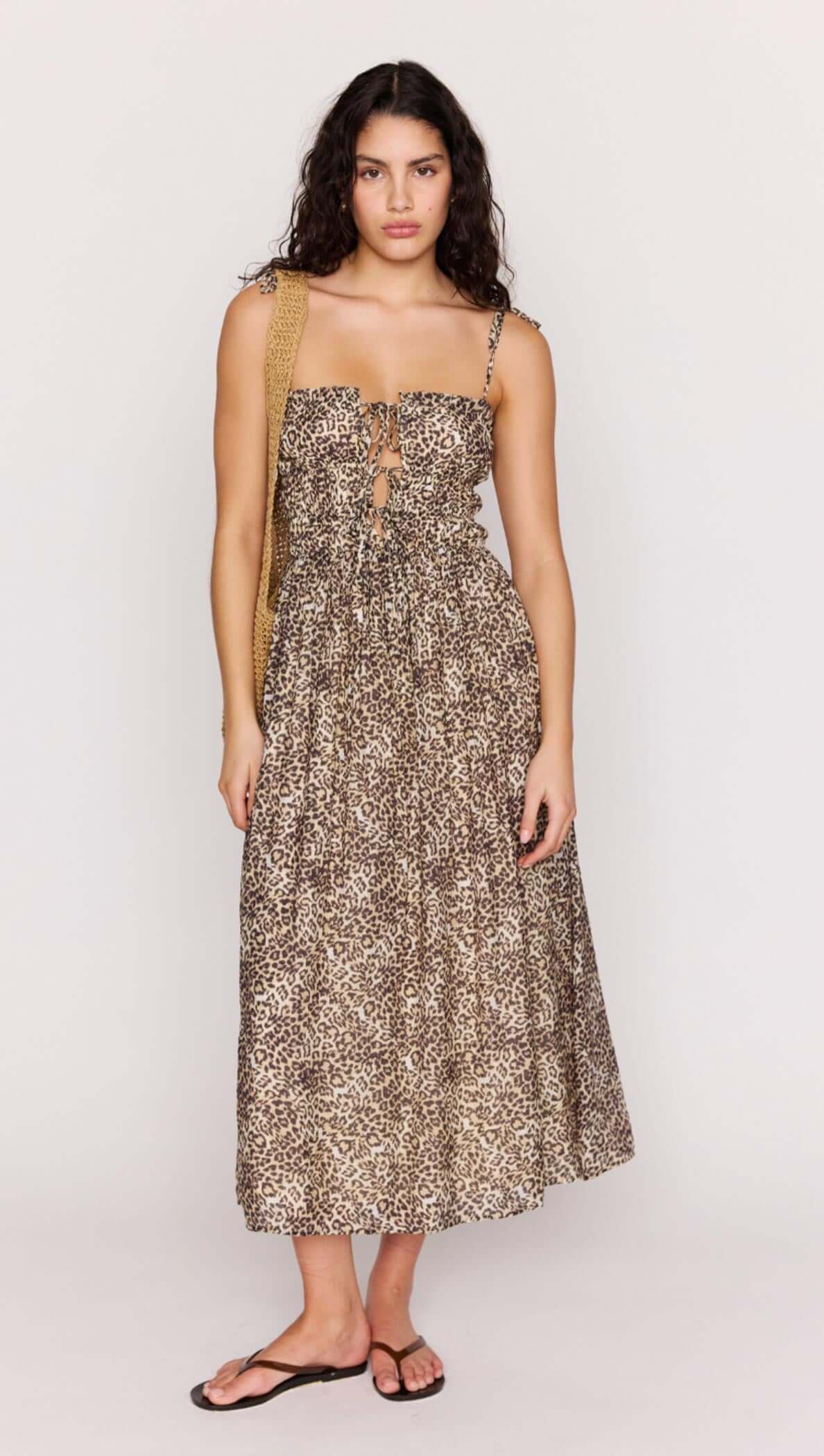 Tahlia Leopard Midi Dress