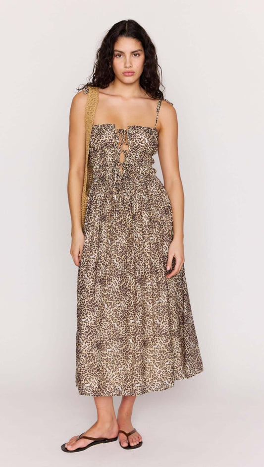 Tahlia Leopard Midi Dress