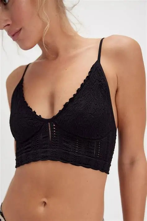 Heirloom Seamless Bralette - Black