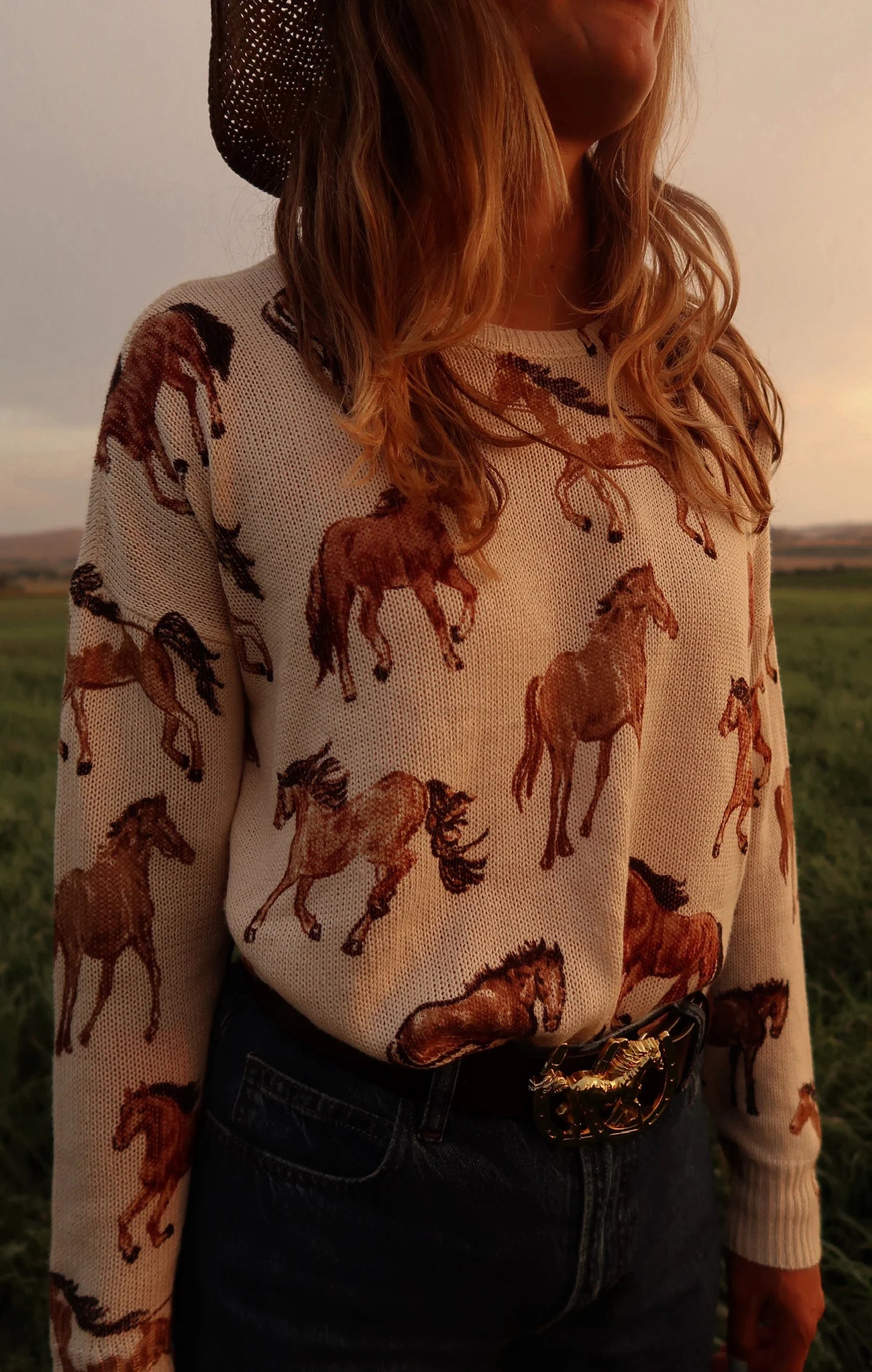 Bonfire Sweater - Horses